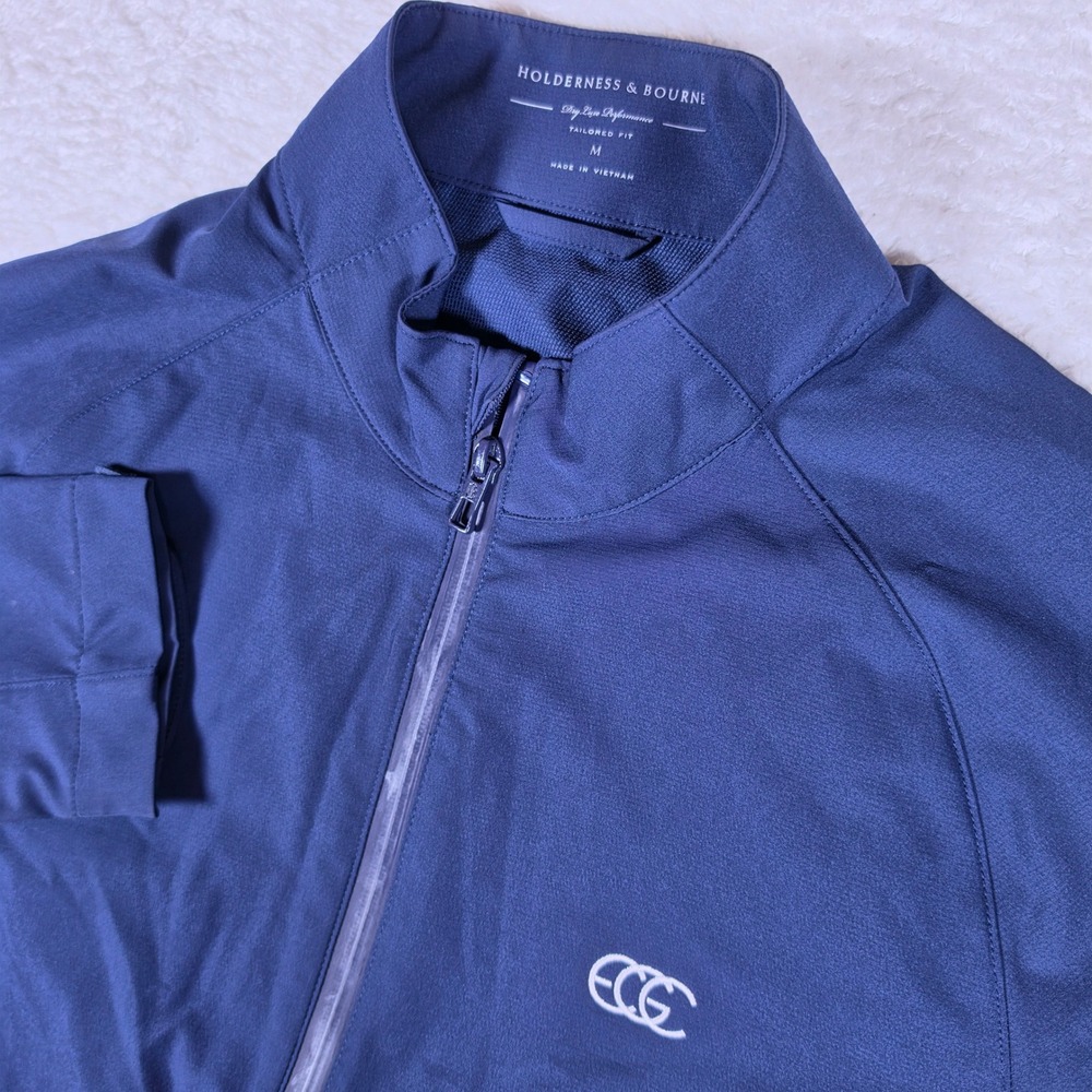 Holderness & Bourne The Hyde Jacket Mens M Navy Stretch L/S Full Zip HB2402.604